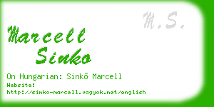 marcell sinko business card
